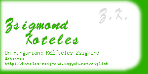 zsigmond koteles business card